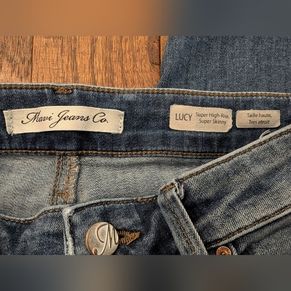 Mavi Lucy Super High Rise Super Skinny Denim Blue Jeans Mid Wash Womens 25/28 - Picture 4 of 7